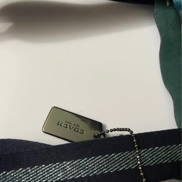 Coach Metallic Teal Derby Tote Bag - Picture 3 of 4